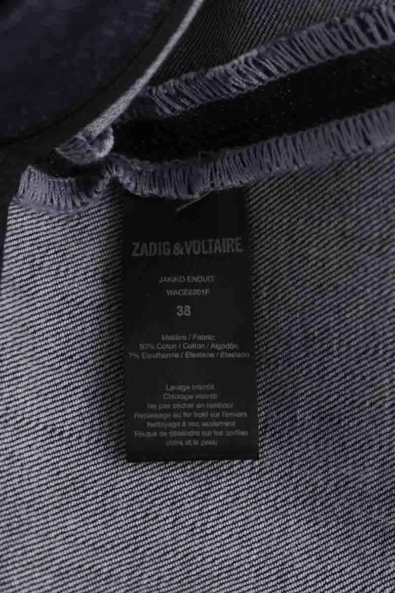 Mini jupe Zadig & Voltaire Anthracite en Coton