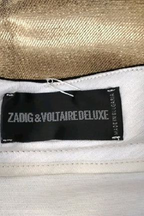 Mini jupe Zadig & Voltaire Argent en Coton