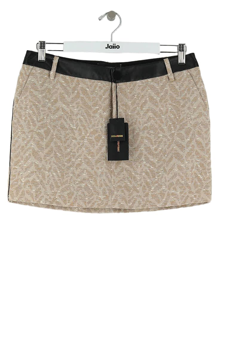 Mini jupe Zadig & Voltaire Beige en Coton, taille M - Seconde Main
