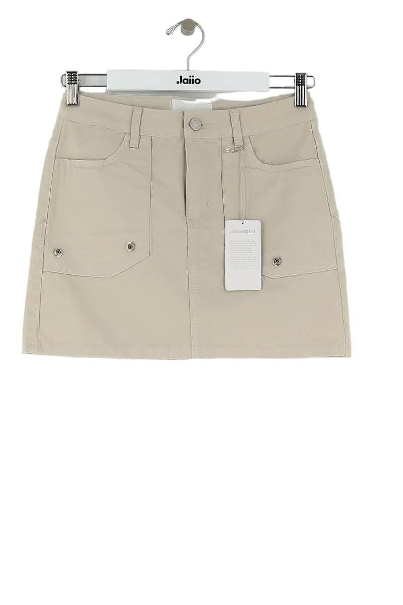 Mini jupe Zadig & Voltaire Beige en Coton, taille XS - Seconde Main