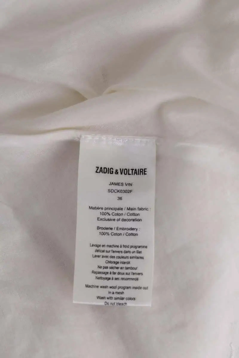 Mini jupe Zadig & Voltaire Blanc en Coton