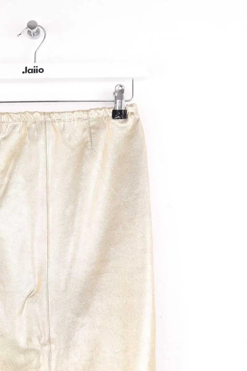 Mini jupe Zadig & Voltaire Jaden metal Doré en Cuir