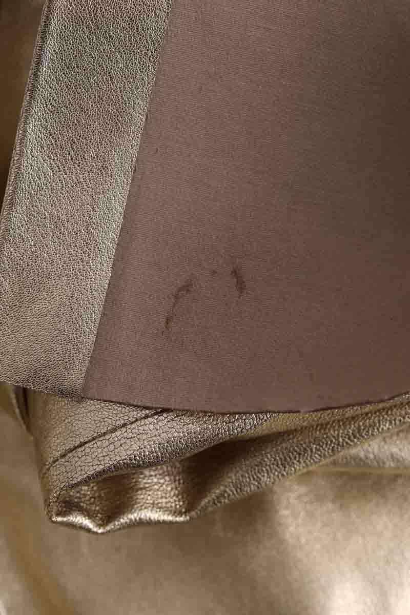 Mini jupe Zadig & Voltaire Jaden metal Doré en Cuir