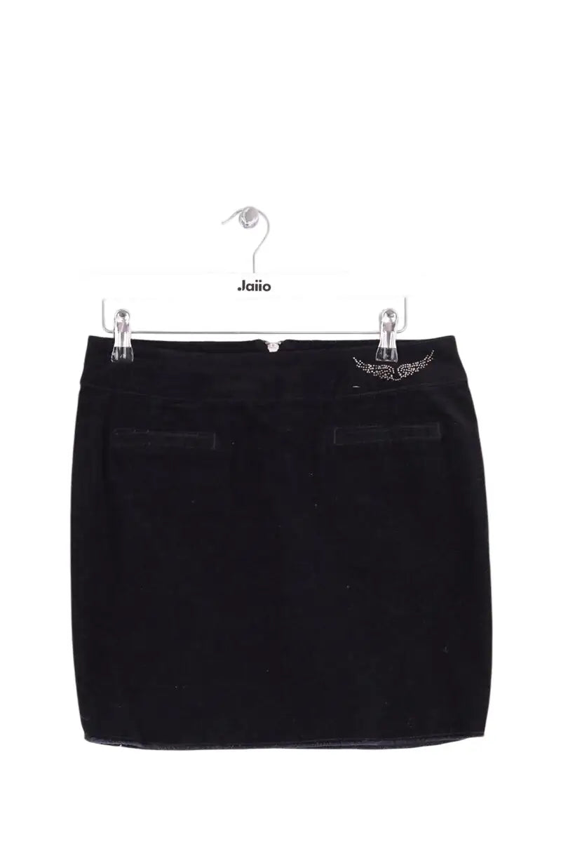 Mini jupe Zadig & Voltaire Jasmin Noir en Coton, taille S - Seconde Main