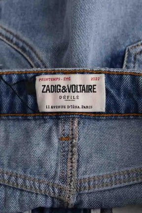 Mini jupe Zadig & Voltaire Juice destroy Bleu en Coton
