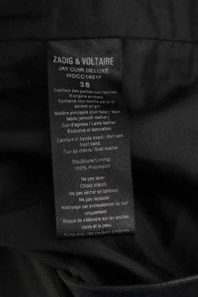 Mini jupe Zadig & Voltaire Noir en Cuir