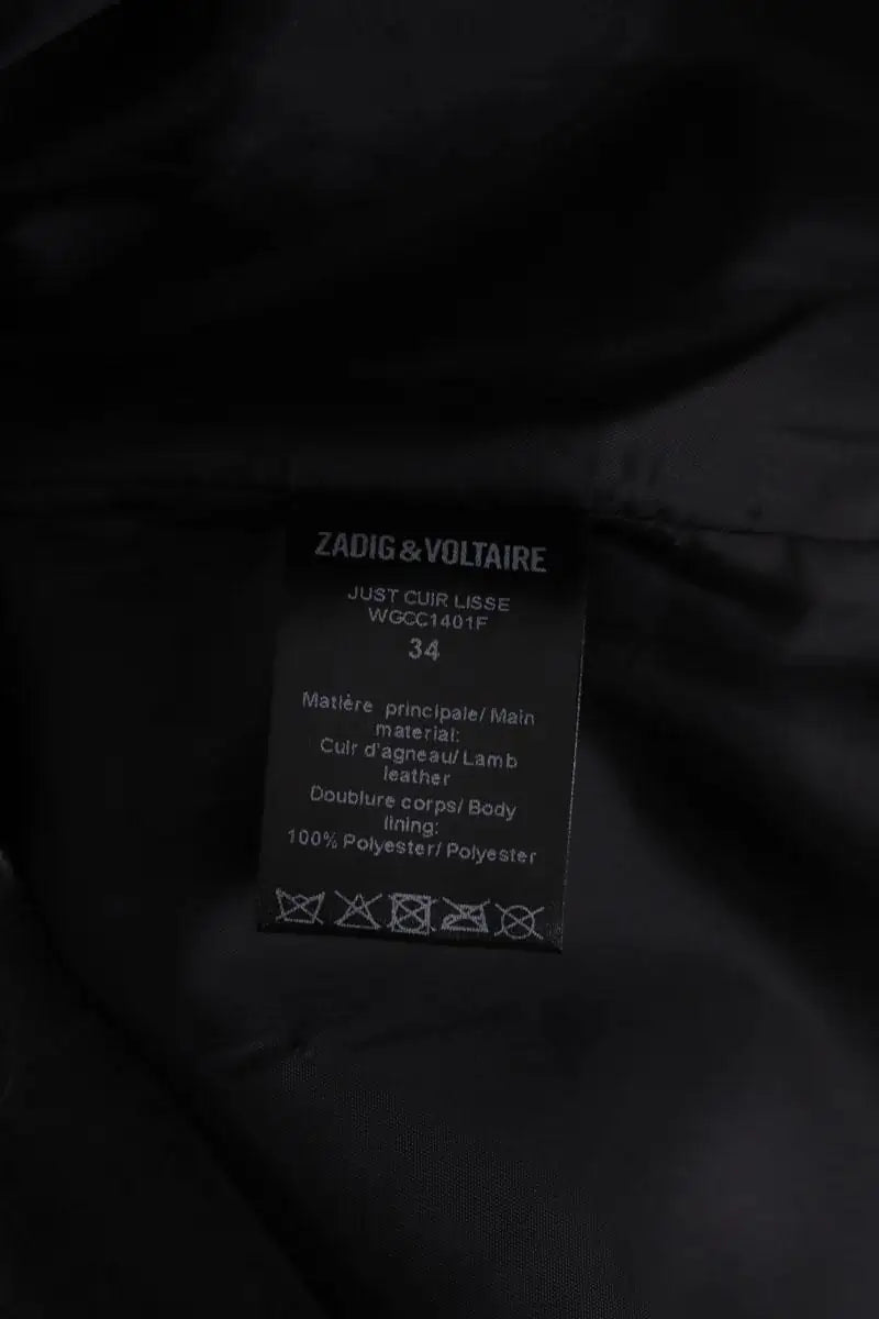 Mini jupe Zadig & Voltaire Noir en Cuir