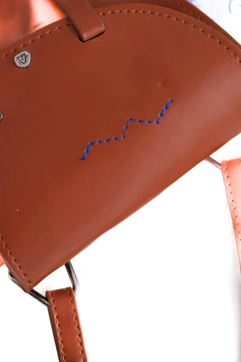 Mini sac Ader Error Gun Bag Camel en Cuir