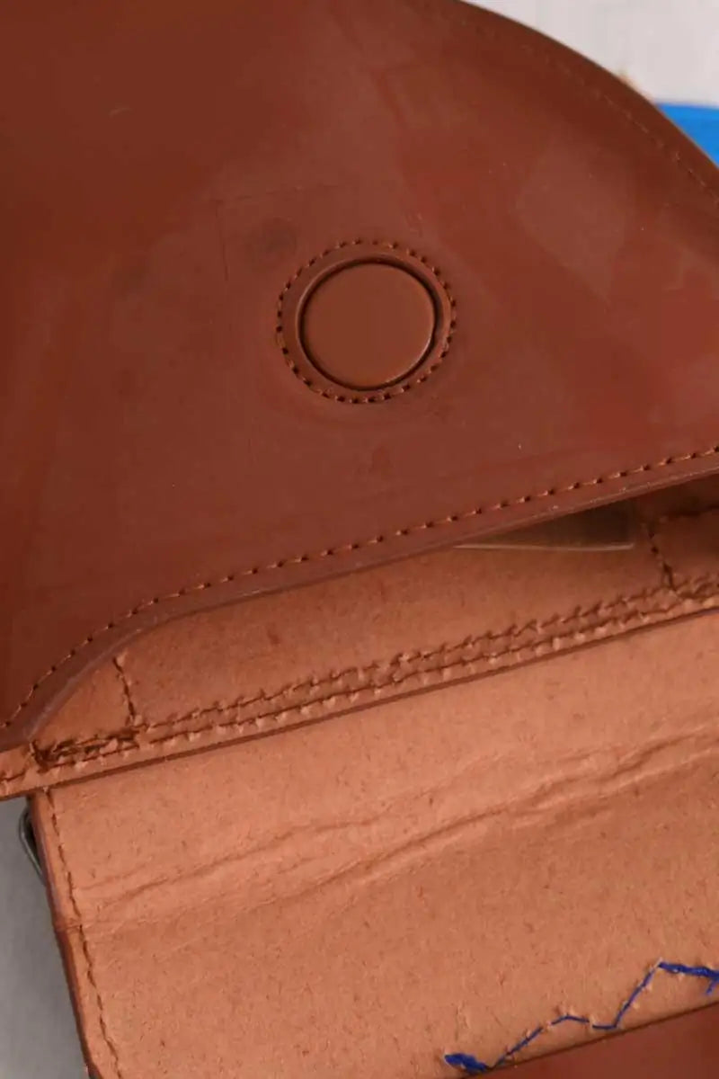 Mini sac Ader Error Gun Bag Camel en Cuir