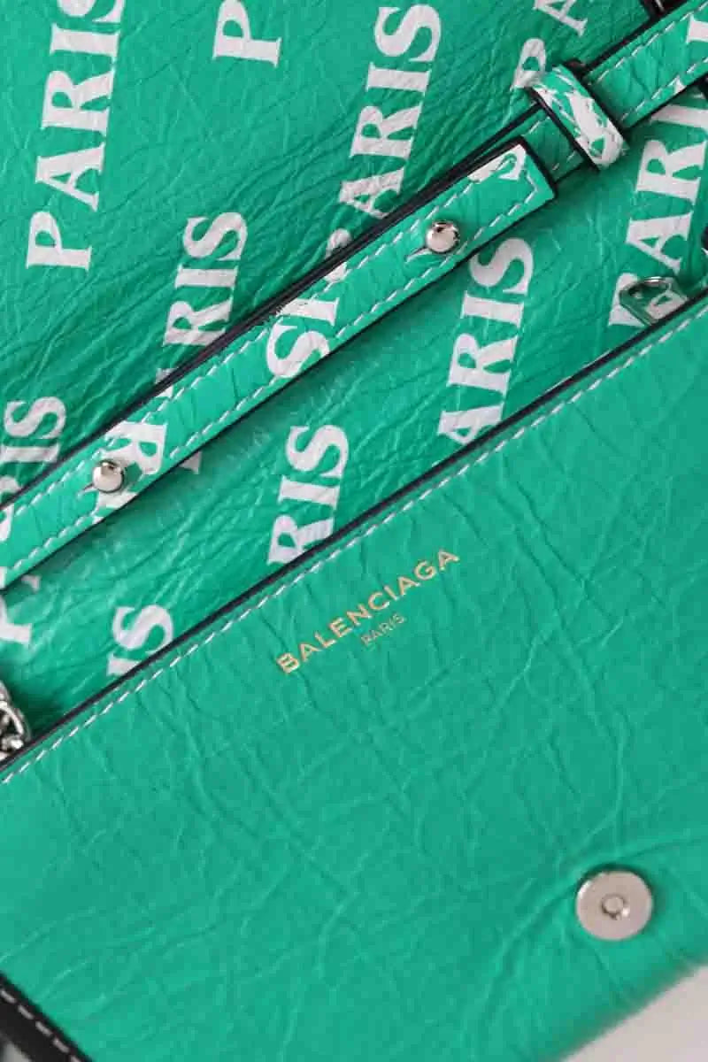 Mini sac Balenciaga Bazaar mini Vert en Cuir