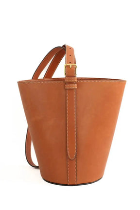 Mini sac Celine Sac seau triomphe Marron en Cuir