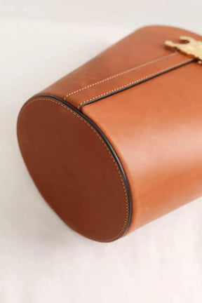 Mini sac Celine Sac seau triomphe Marron en Cuir