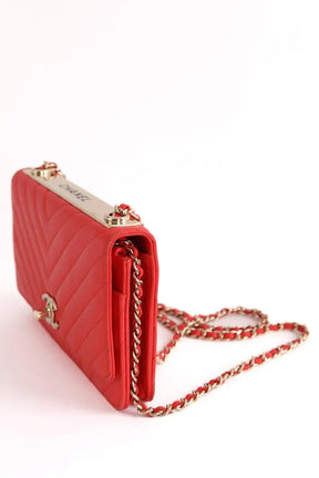 Mini sac Chanel Trendy CC Wallet on Chain Orange en Cuir