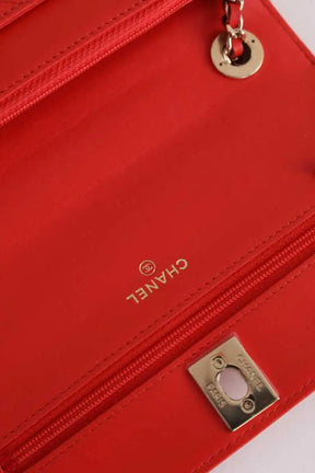 Mini sac Chanel Trendy CC Wallet on Chain Orange en Cuir