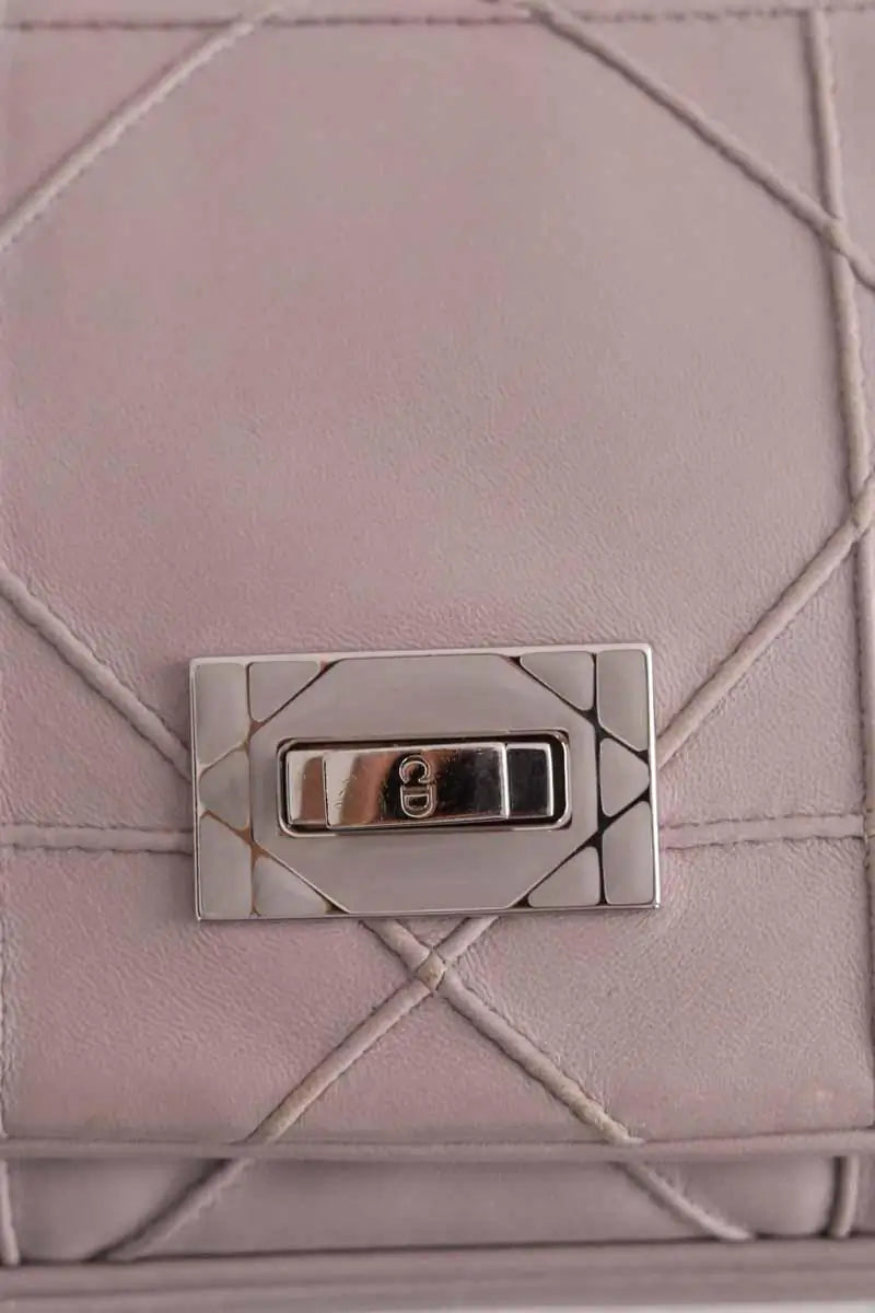 Mini sac Dior Milly la foret cuir veau Gris en Cuir