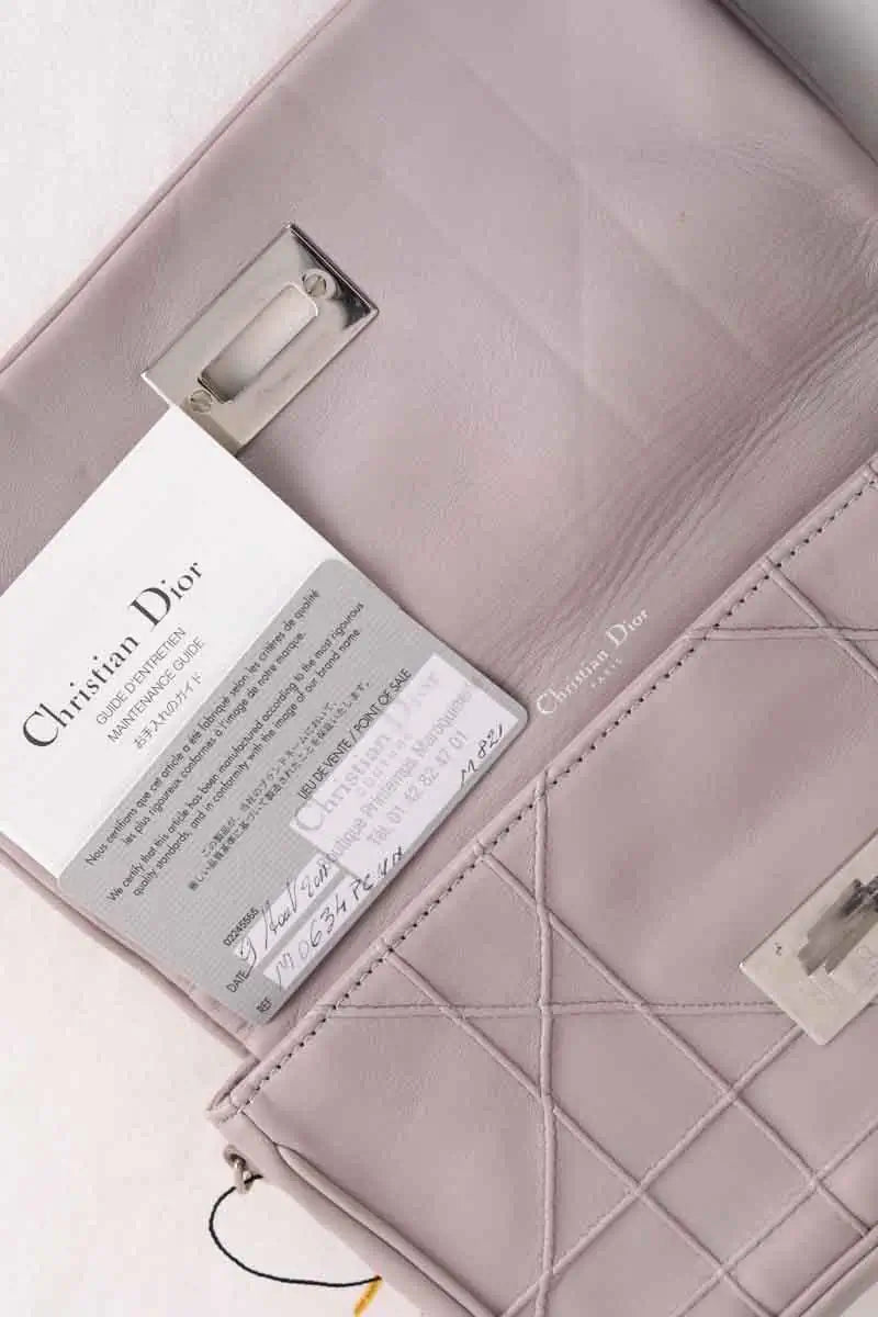 Mini sac Dior Milly la foret cuir veau Gris en Cuir