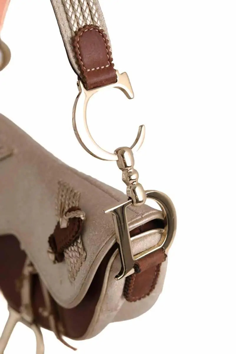 Mini sac Dior Saddle Marron en Cuir