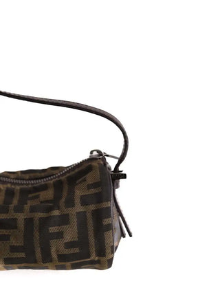 Mini sac Fendi Baguette en toile Marron en Tissu