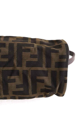 Mini sac Fendi Baguette en toile Marron en Tissu