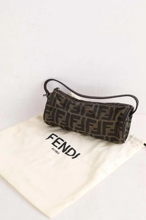 Mini sac Fendi Baguette en toile Marron en Tissu