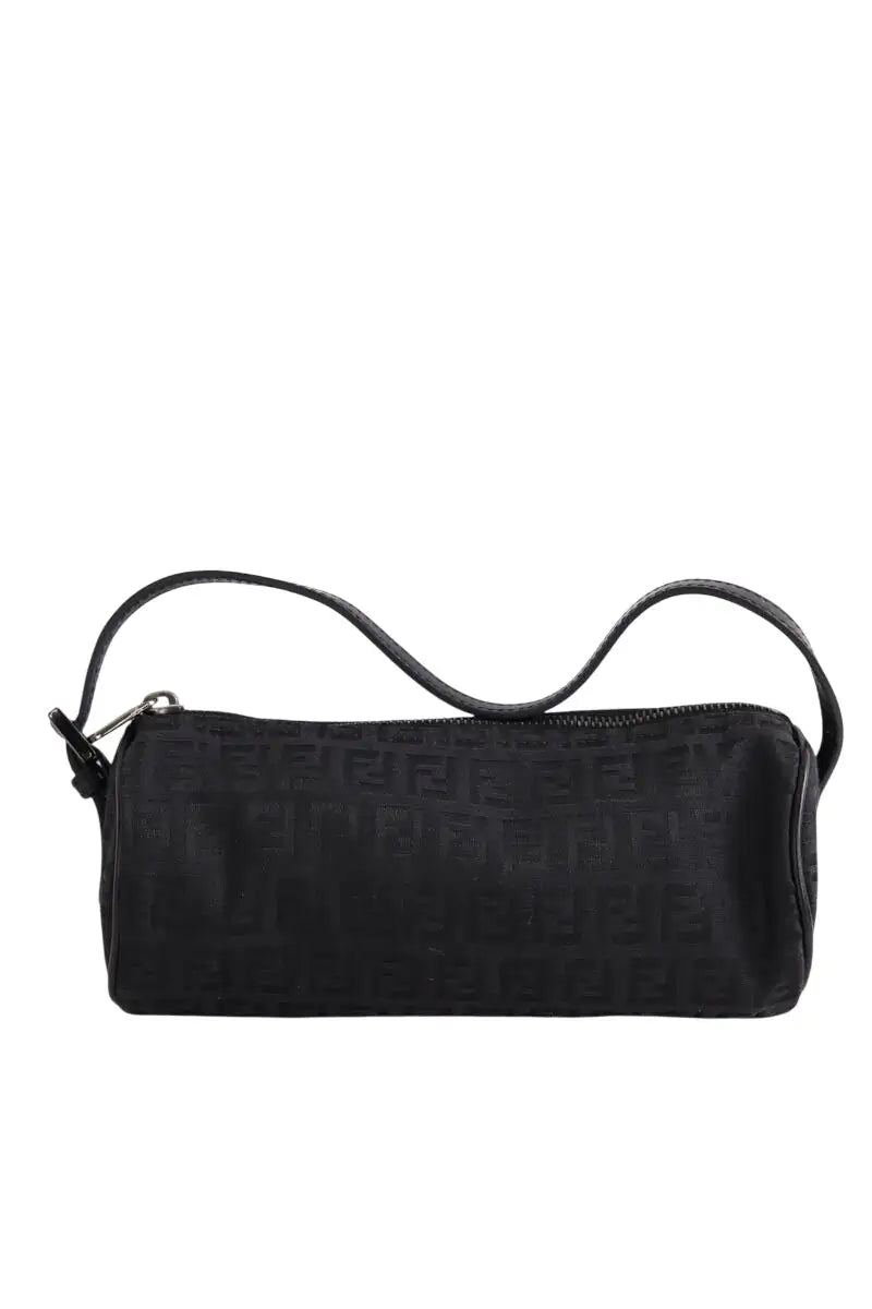 Mini sac Fendi Baguette en toile Noir en Tissu - Seconde Main