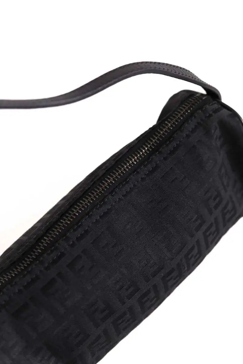 Mini sac Fendi Baguette en toile Noir en Tissu