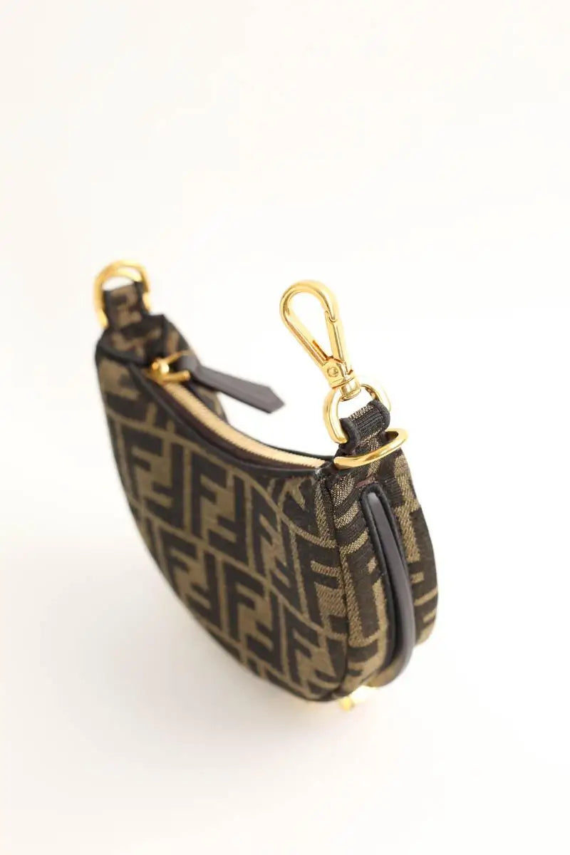 Mini sac Fendi Marron en Tissu