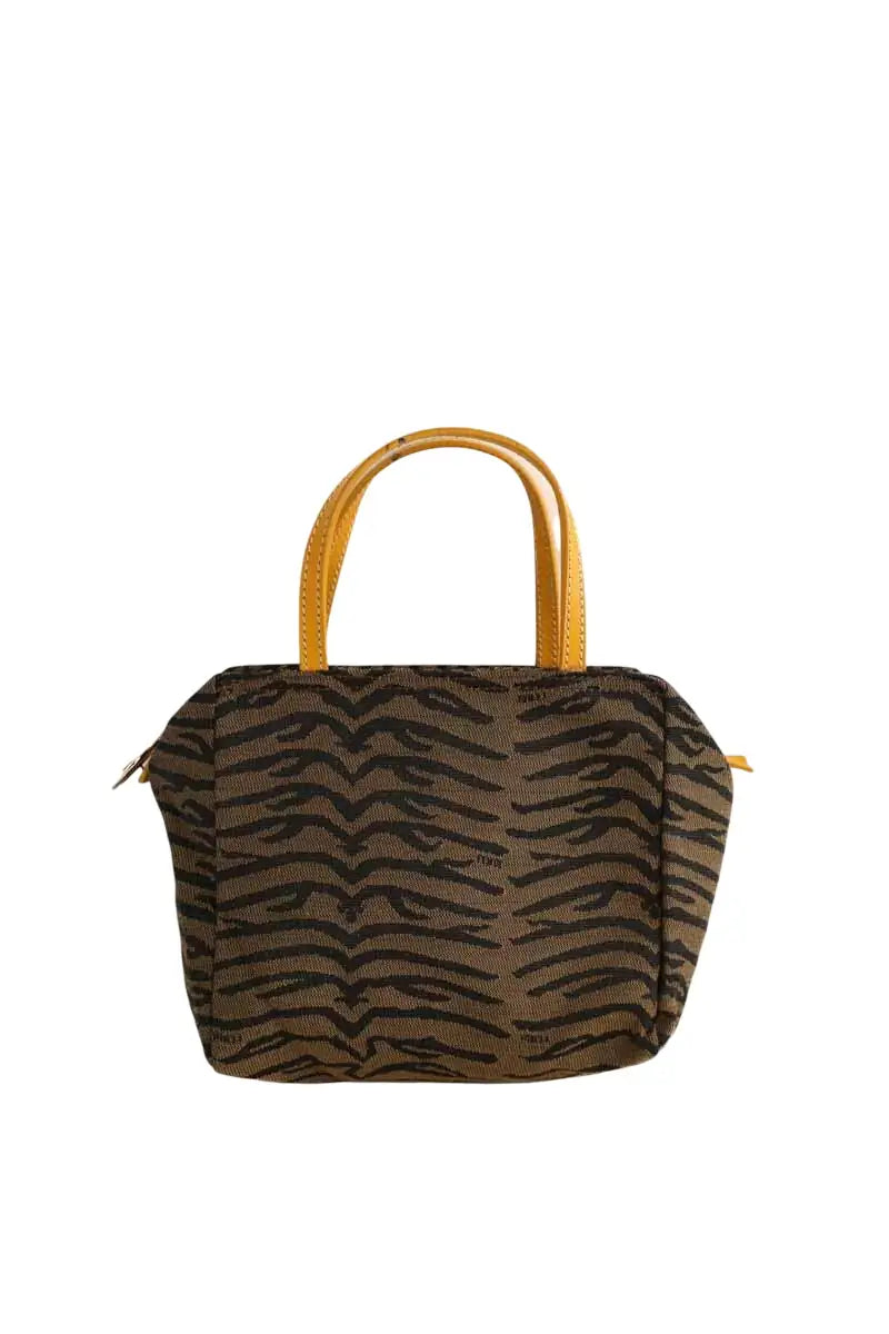 Mini sac Fendi Marron en Tissu - Seconde Main