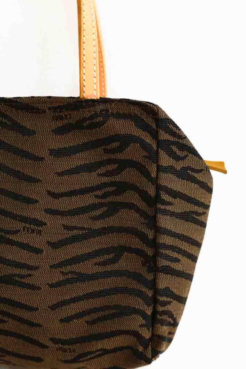 Mini sac Fendi Marron en Tissu