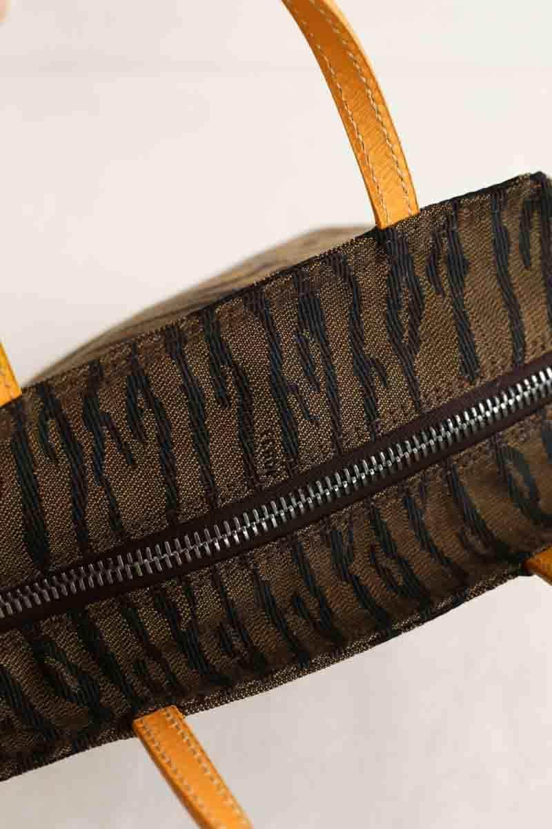 Mini sac Fendi Marron en Tissu