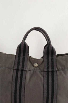 Mini sac Hermès Mini tote deauville Gris en Tissu