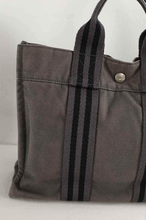 Mini sac Hermès Mini tote deauville Gris en Tissu