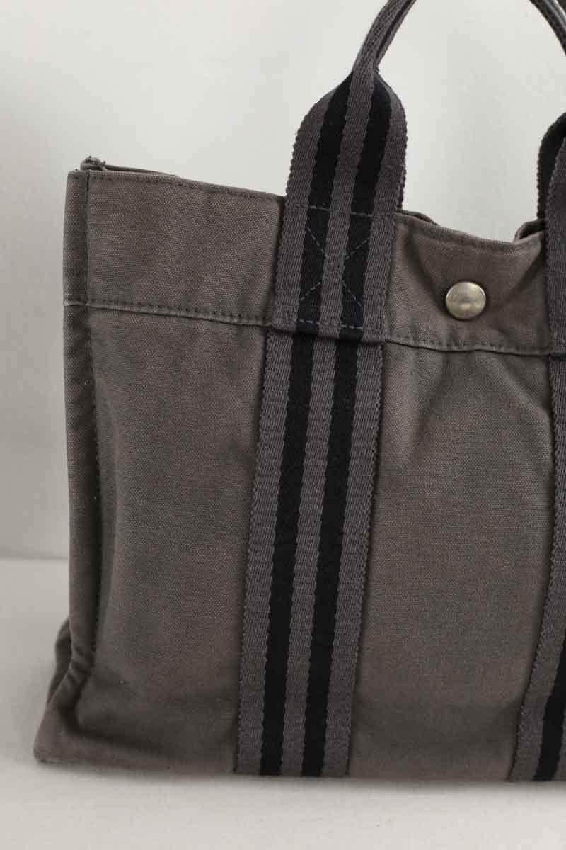 Mini sac Hermès Mini tote deauville Gris en Tissu