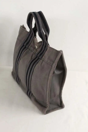 Mini sac Hermès Mini tote deauville Gris en Tissu