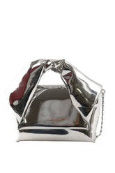 Mini sac JW Anderson Crossbody twister in metallic Argent en Cuir verni - Seconde Main