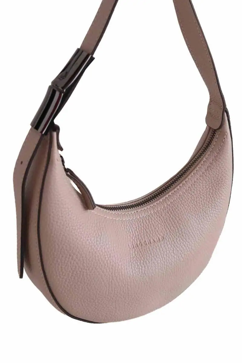 Mini sac Longchamp Le Foulonné petite Gris en Cuir