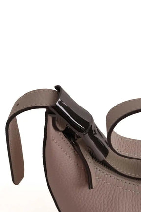 Mini sac Longchamp Le Foulonné petite Gris en Cuir