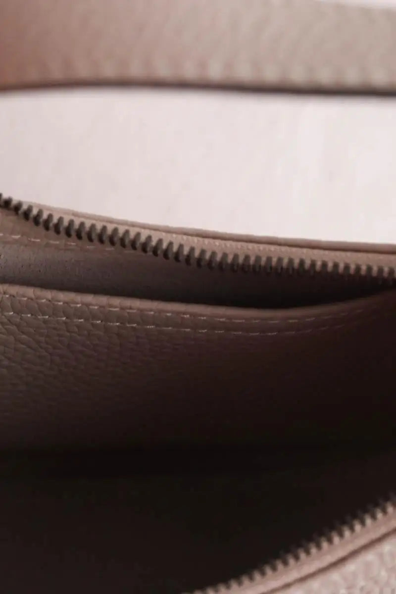 Mini sac Longchamp Le Foulonné petite Gris en Cuir