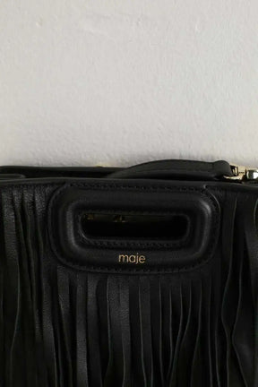 Mini sac Maje Noir en Cuir