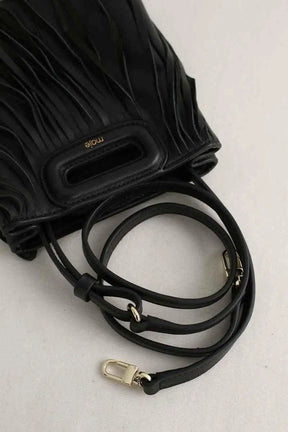 Mini sac Maje Noir en Cuir