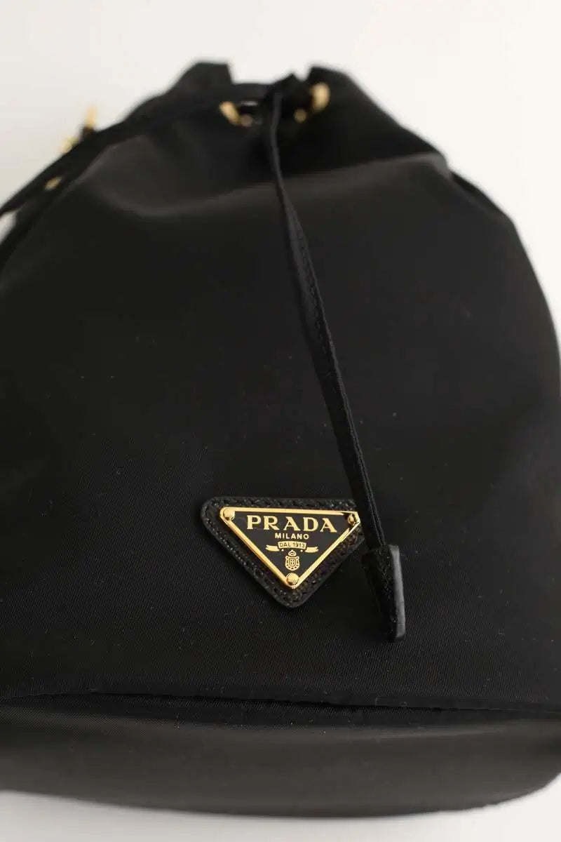 Mini sac Prada Noir en Tissu
