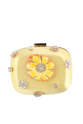 Mini sac Roger Vivier Blossom boite de nuit Jaune en Tissu - Seconde Main