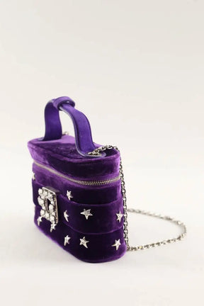 Mini sac Roger Vivier Micro sac vanity Violet en Velours