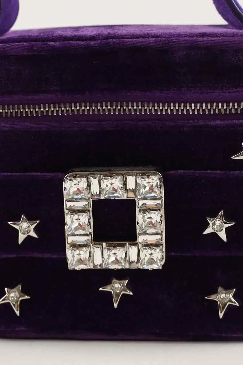 Mini sac Roger Vivier Micro sac vanity Violet en Velours