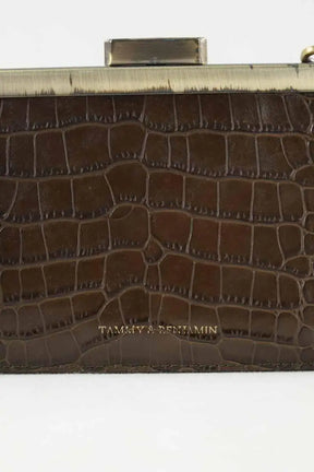 Mini sac Tammy & Benjamin Marron en Cuir