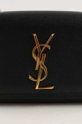 Mini sac Yves Saint Laurent Kate small cuir grainé Noir en Cuir