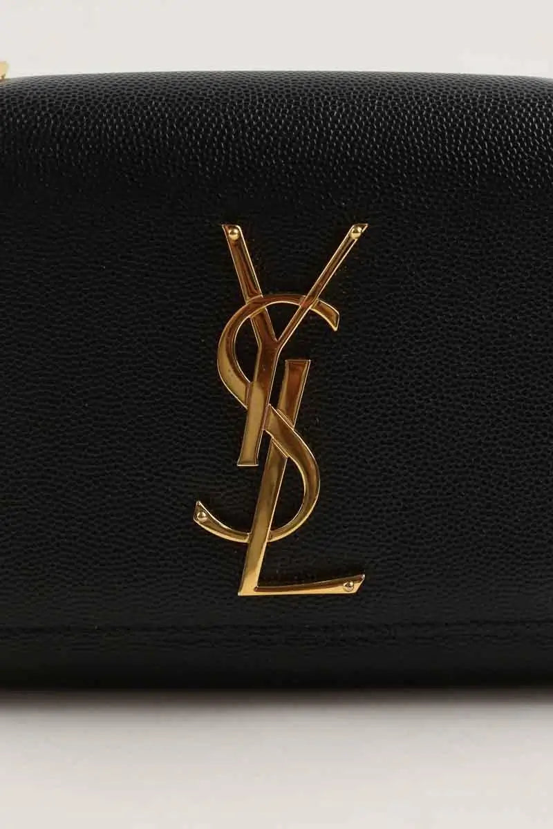 Mini sac Yves Saint Laurent Kate small cuir grainé Noir en Cuir