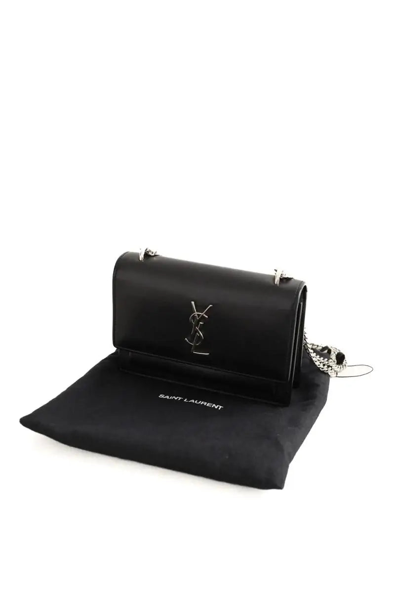Mini sac Yves Saint Laurent Sunset Noir en Cuir