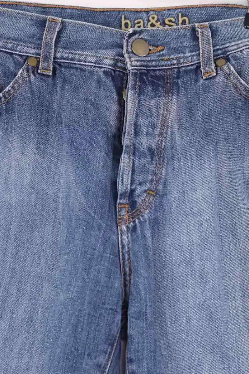 Mini short Ba&Sh Bleu en Coton