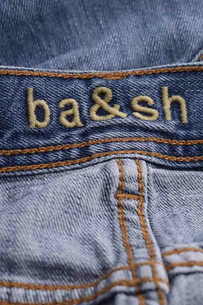 Mini short Ba&Sh Bleu en Coton